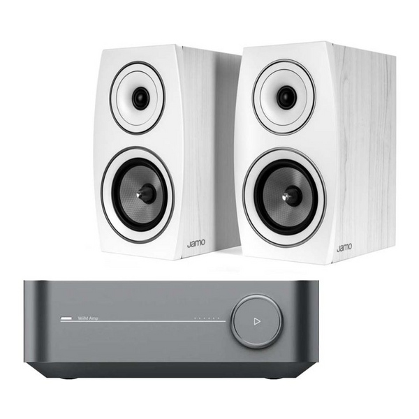 Jamo C 93 II Bookshelf Speakers x WiiM Amp – Premium Compact Audio System