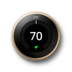 Google Nest learning thermostat 3d Gen- Brass