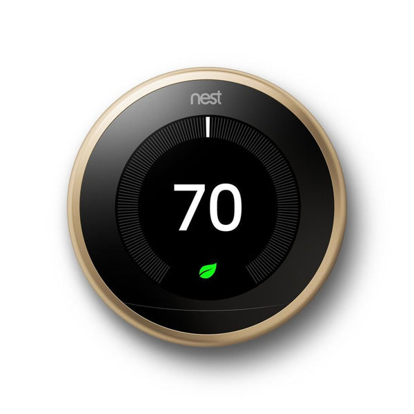 Google Nest Learning Thermostat 3rd Gen Brass WiFi Smart Thermostat Works with Alexa UAE
